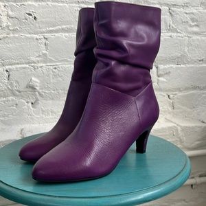 Purple Heeled Boots